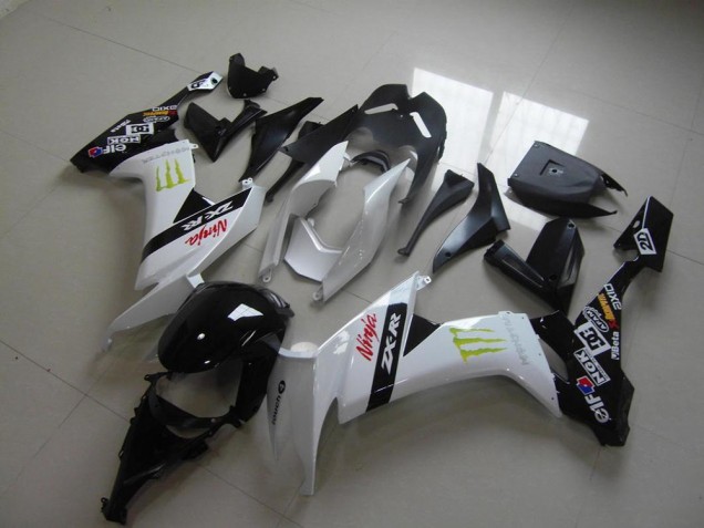 Best 2008-2010 White Monster Kawasaki ZX10R Bike Fairings Best 2008-2010 White Monster Kawasaki ZX10R Bike Fairings