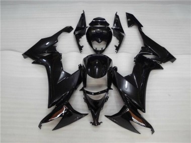 Best 2008-2010 Glossy Black Kawasaki Ninja ZX10R Motorcycle Fairings MF0632