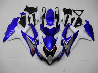 Best 2008-2010 White Blue Suzuki GSXR 600/750 Motorbike Fairings