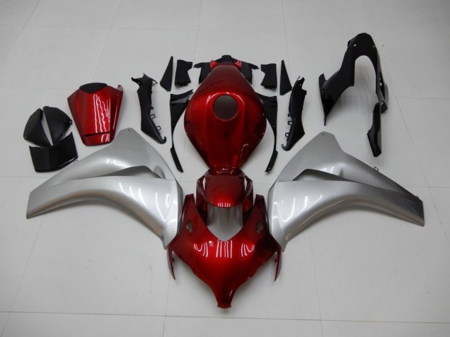Best 2008-2011 Red Silver Honda CBR1000RR Motorbike Fairings
