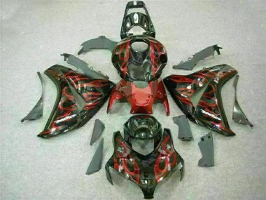 Best 2008-2011 Red Flame Honda CBR1000RR Motorbike Fairing