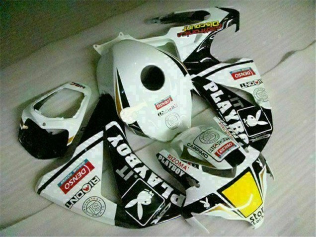 Best 2008-2011 White Black Playboy Honda CBR1000RR Motorbike Fairing