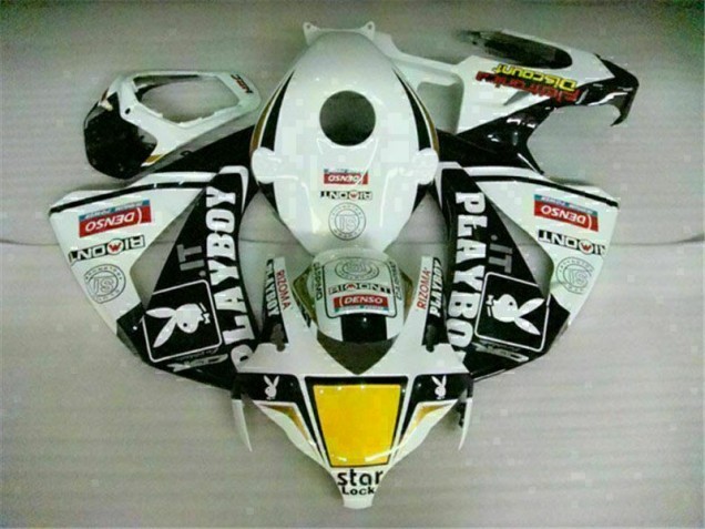 Best 2008-2011 White Black Playboy Honda CBR1000RR Motorbike Fairing