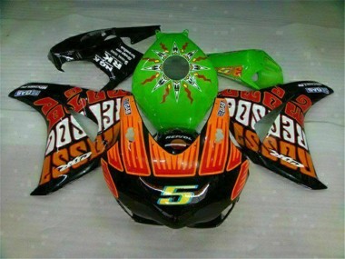 Best 2008-2011 Green Orange Honda CBR1000RR Motorcycle Fairings Kits
