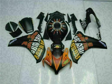 Best 2008-2011 Orange Black Honda CBR1000RR Motorcyle Fairings