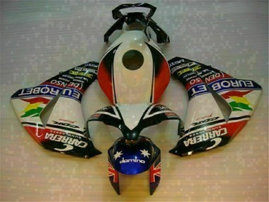 Best 2008-2011 White Blue Honda CBR1000RR Motorcycle Fairing