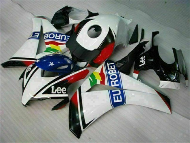 Best 2008-2011 White Blue Red Eurobet Lee Honda CBR1000RR Motorcycle Fairing Kit