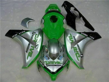 Best 2008-2011 Green Silver Honda CBR1000RR Moto Fairings