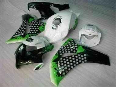 Best 2008-2011 Green White Honda CBR1000RR Motor Bike Fairings