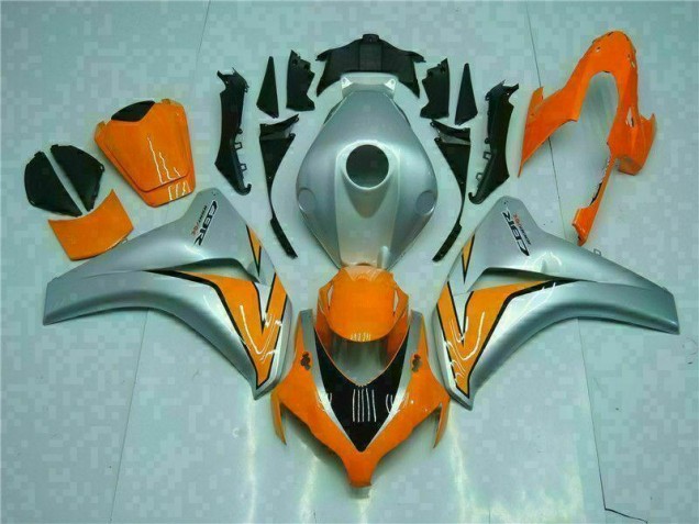 Best 2008-2011 Orange Silver Honda CBR1000RR Motorcyle Fairings