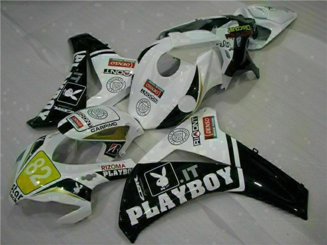 Best 2008-2011 White Black Playboy Honda CBR1000RR Motorcylce Fairings & Bodywork