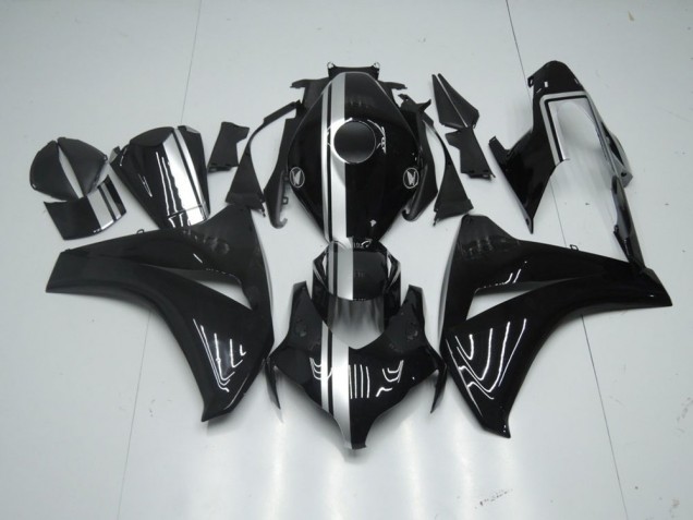 Best 2008-2011 Glossy Black with Silver Stripe Honda CBR1000RR Motorcycle Fairing Kit Best 2008-2011 Glossy Black with Silver Stripe Honda CBR1000RR Motorcycle Fairing Kit