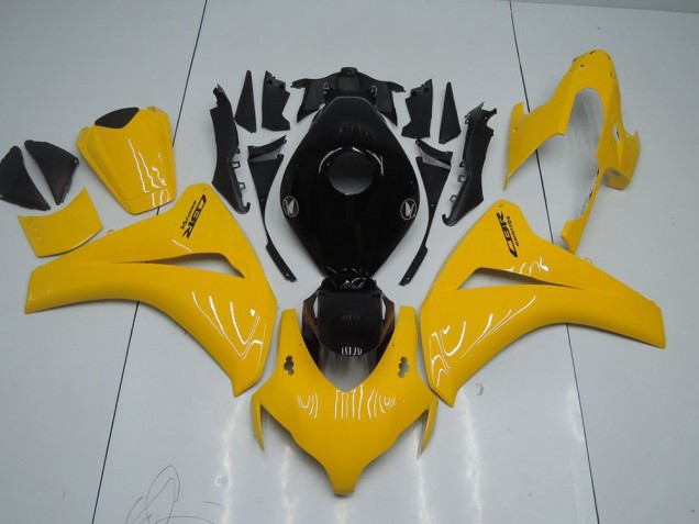 Best 2008-2011 Yellow and Black Honda CBR1000RR Bike Fairing