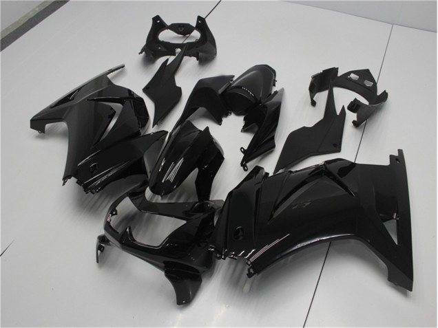 Best 2008-2012 Glossy Black Kawasaki EX250 Motorcycle Fairing Kits