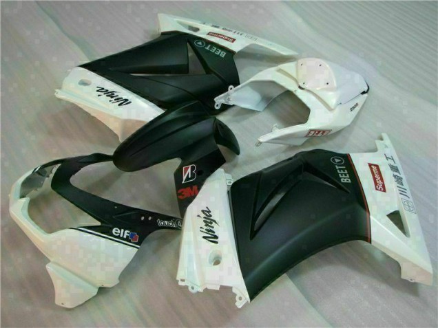 Best 2008-2012 White Black Ninja 3M Kawasaki EX250 Motorcycle Fairings