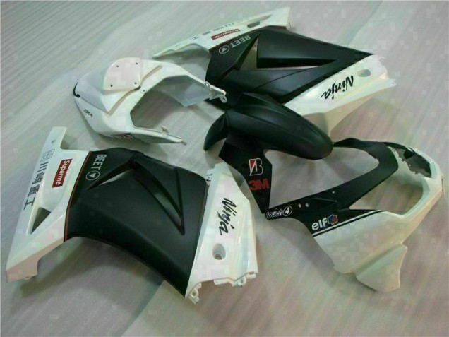 Best 2008-2012 White Black Ninja 3M Kawasaki EX250 Motorcycle Fairings