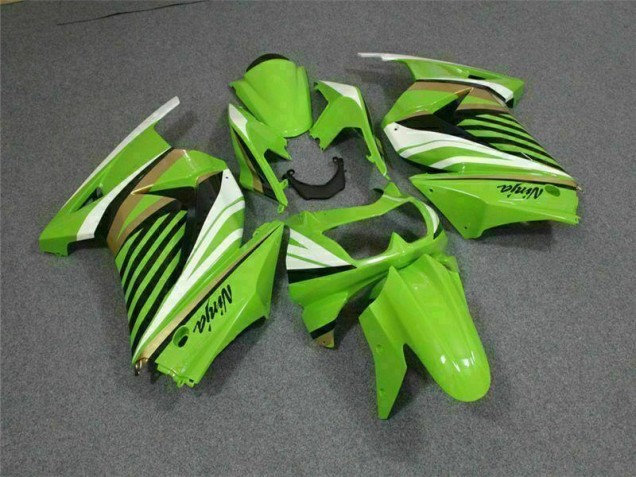Best 2008-2012 Green White Black Ninja Kawasaki EX250 Replacement Motorcycle Fairings