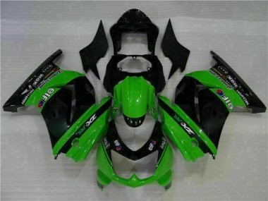 Best 2008-2012 Black Green Kawasaki EX250 Motorcylce Fairings