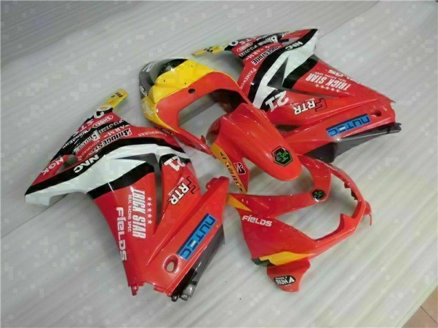 Best 2008-2012 Red Yellow Kawasaki EX250 Motorcycle Fairing Kit