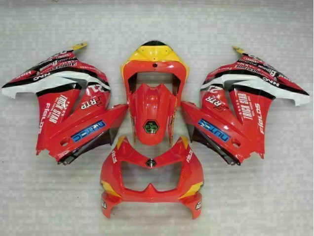 Best 2008-2012 Red Yellow Kawasaki EX250 Motorcycle Fairing Kit