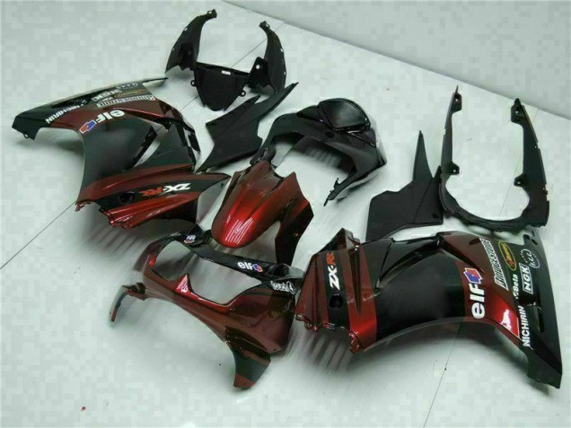 Best 2008-2012 Black Kawasaki EX250 Bike Fairing Kit