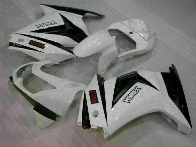 Best 2008-2012 White Black Kawasaki EX250 Motorcycle Bodywork
