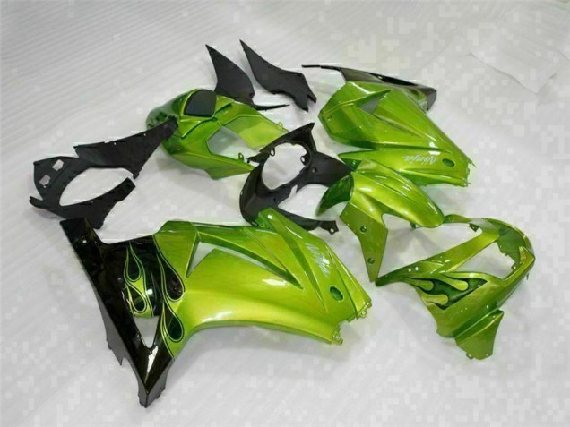 Best 2008-2012 Green Black Kawasaki EX250 Motorcyle Fairings Best 2008-2012 Green Black Kawasaki EX250 Motorcyle Fairings