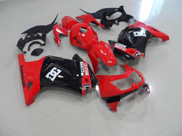 Best 2008-2012 Red Black Kawasaki ZX250R Replacement Fairings Best 2008-2012 Red Black Kawasaki ZX250R Replacement Fairings