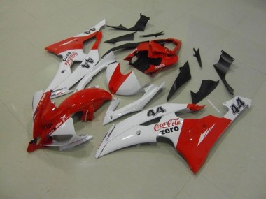 Best 2008-2016 White Red Coca Cola Zero 44 Yamaha YZF R6 Motorcycle Replacement Fairings
