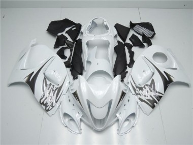 Best 2008-2019 White Suzuki GSXR 1300 Hayabusa Replacement Motorcycle Fairings