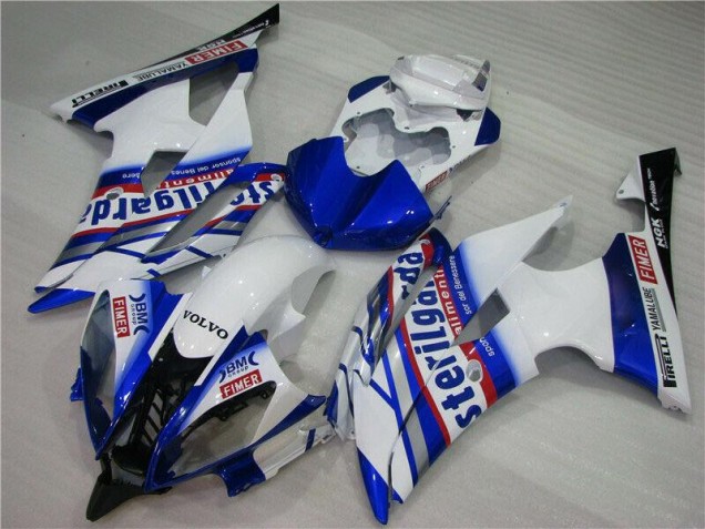 Best 2008-2016 White Blue Sterilgarda Volvo Yamaha YZF R6 Motorcycle Fairing