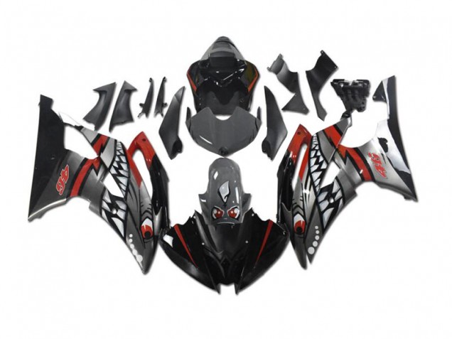Best 2008-2016 Grey Red Shark Yamaha YZF R6 Motorbike Fairing