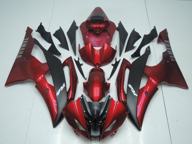 Best 2008-2016 Candy Red and Black Yamaha YZF R6 Bike Fairings