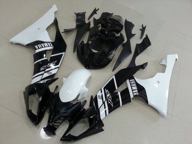 Best 2008-2016 White and Black Yamaha YZF R6 Motorcycle Fairings