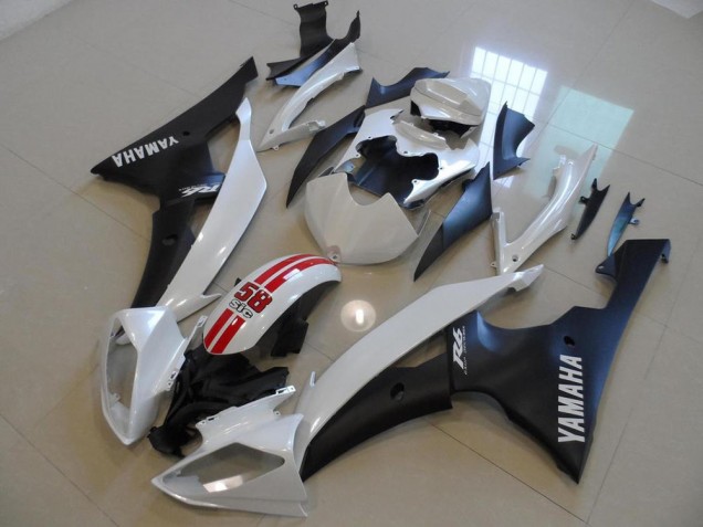 Best 2008-2016 Pearl White and Black 58 Sic Yamaha YZF R6 Bike Fairing Best 2008-2016 Pearl White and Black 58 Sic Yamaha YZF R6 Bike Fairing