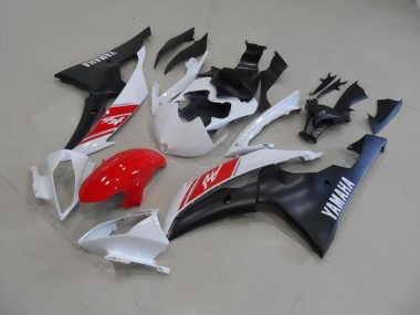 Best 2008-2016 White and Matte Black Yamaha YZF R6 Moto Fairings