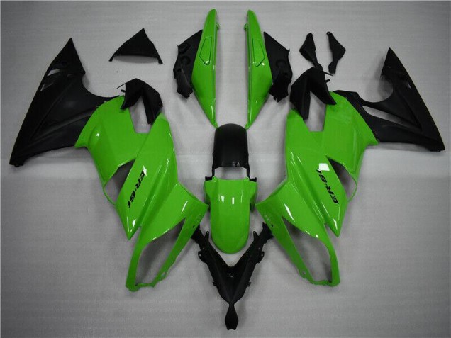 Best 2009-2011 Green Black Kawasaki EX650 Replacement Motorcycle Fairings Best 2009-2011 Green Black Kawasaki EX650 Replacement Motorcycle Fairings