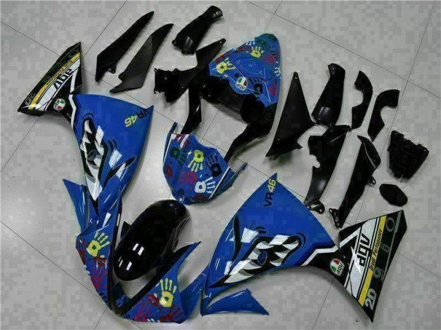 Best 2009-2011 Blue Yamaha YZF R1 Bike Fairings