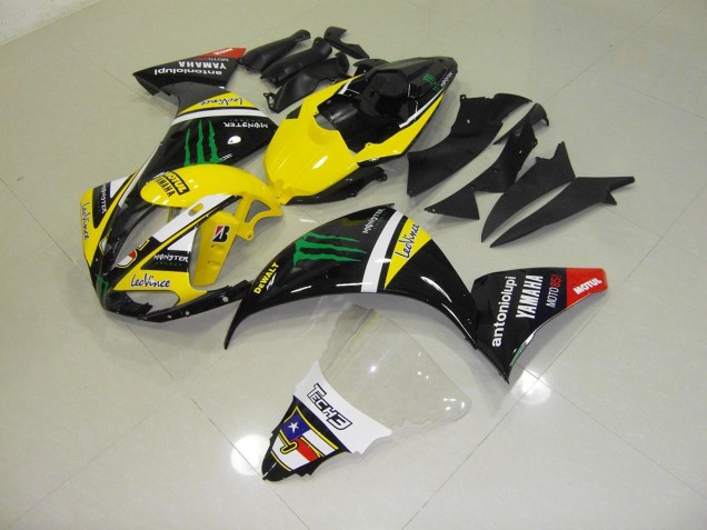Best 2009-2011 Yellow Monster Yamaha YZF R1 Motorcycle Fairing Kits