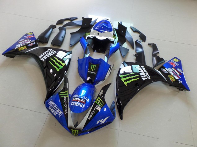Best 2009-2011 Blue Black Monster Yamaha YZF R1 Motorbike Fairing Best 2009-2011 Blue Black Monster Yamaha YZF R1 Motorbike Fairing