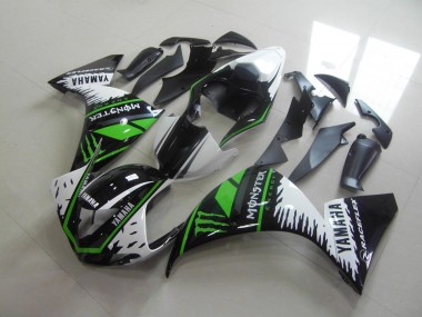 Best 2009-2011 White Green Monster Yamaha YZF R1 Motorcycle Fairings Kit