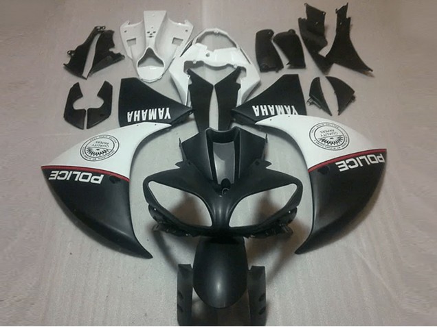 Best 2009-2011 Matte Black White Yamaha YZF R1 Bike Fairing