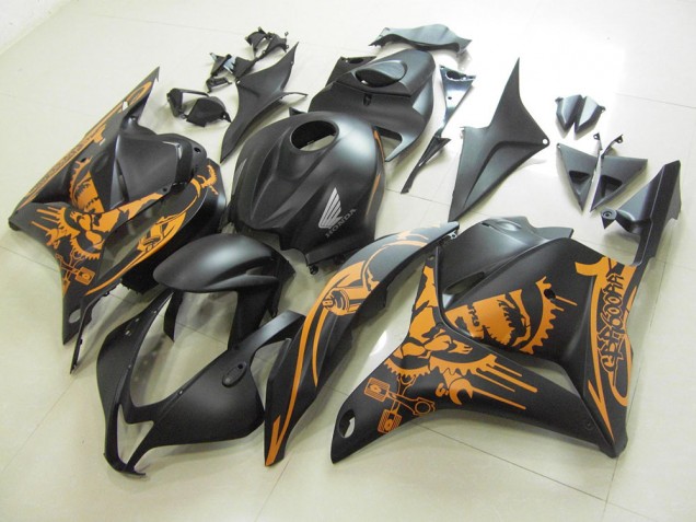 Best 2009-2012 Matte Black Orange Sticker Honda CBR600RR Motorcycle Fairings Best 2009-2012 Matte Black Orange Sticker Honda CBR600RR Motorcycle Fairings