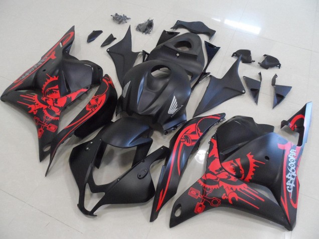Best 2009-2012 Matte Black with Red Skull Honda CBR600RR Motorcycle Fairings Kits Best 2009-2012 Matte Black with Red Skull Honda CBR600RR Motorcycle Fairings Kits