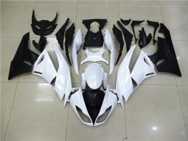 Best 2009-2012 White Kawasaki ZX6R Motorcyle Fairings Best 2009-2012 White Kawasaki ZX6R Motorcyle Fairings