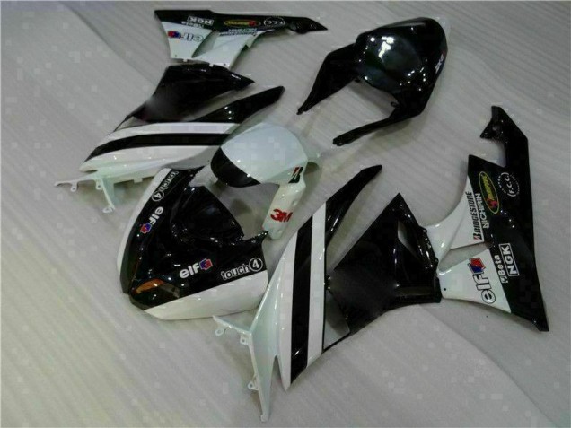 Best 2009-2012 Black White 3M Touch4 Kawasaki ZX6R Motorcycle Fairing Kits Best 2009-2012 Black White 3M Touch4 Kawasaki ZX6R Motorcycle Fairing Kits