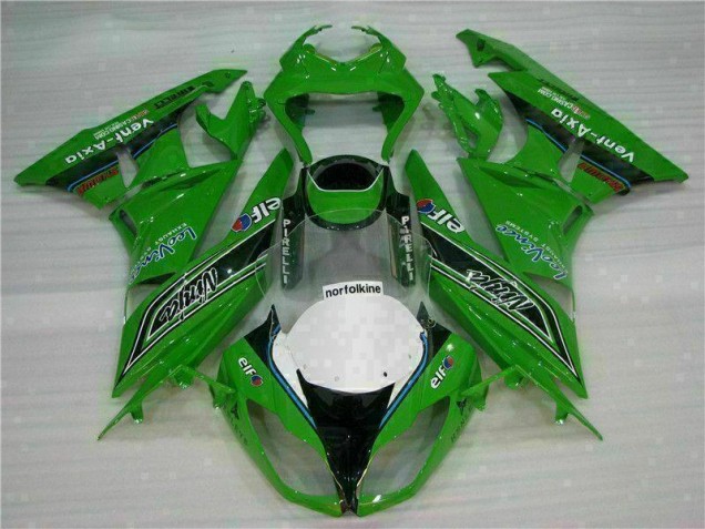 Best 2009-2012 Green Black LeoVince Kawasaki ZX6R Motorcycle Fairing Kit Best 2009-2012 Green Black LeoVince Kawasaki ZX6R Motorcycle Fairing Kit