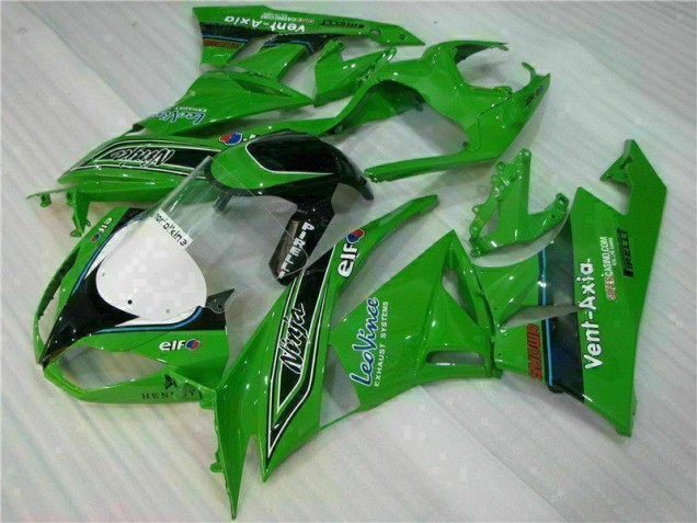 Best 2009-2012 Green Black LeoVince Kawasaki ZX6R Motorcycle Fairing Kit Best 2009-2012 Green Black LeoVince Kawasaki ZX6R Motorcycle Fairing Kit