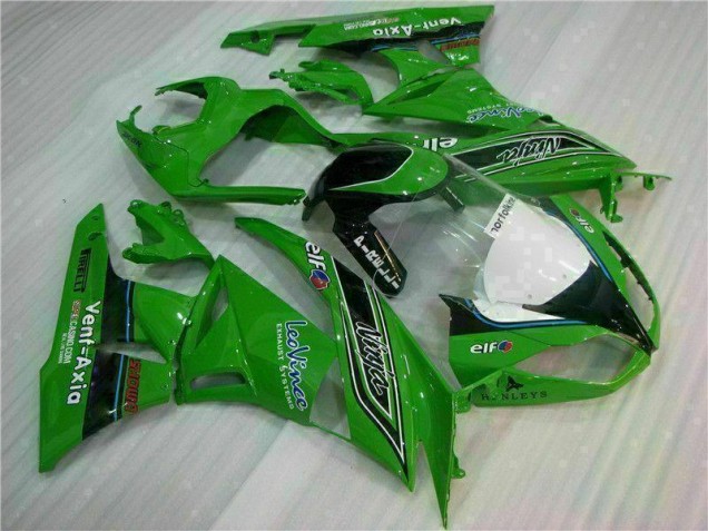 Best 2009-2012 Green Black LeoVince Kawasaki ZX6R Motorcycle Fairing Kit Best 2009-2012 Green Black LeoVince Kawasaki ZX6R Motorcycle Fairing Kit
