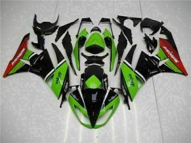 Best 2009-2012 Green Black Red Kawasaki ZX6R Bike Fairing